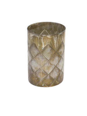 Lampion, świecznik szklany strukturalny