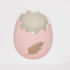 Donica, osłonka w kształcie skorupki jajka kolor różowy wys 16 cm