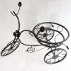 Kwietnik rower metalowy czarny wys 39 cm