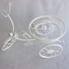 Kwietnik rower metalowy biały wys 39 cm