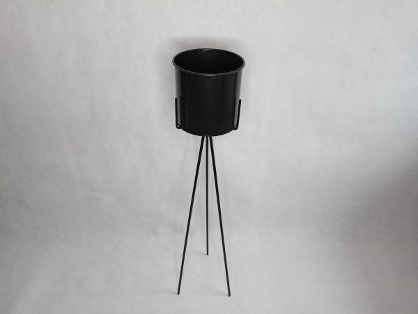 Metalowy Kwietnik-LOFT Industrialny kolor czarny dekoracjedomu