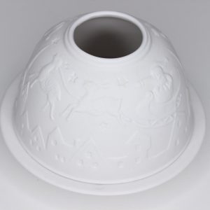 Świecznik porcelanowy biały tealight -dekoracja bożonarodzeniowa