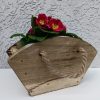 Drewniana osłonka, doniczka na kwiaty torebka