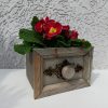 Drewniana osłonka, doniczka na kwiaty szuflada