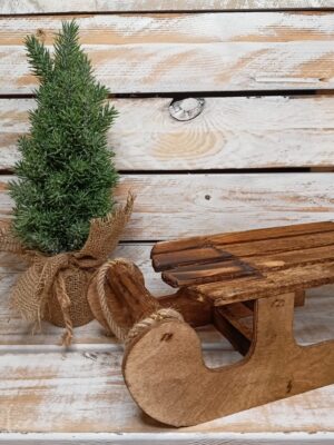 sanie drewniane-dekoracja bożonarodzeniowa
