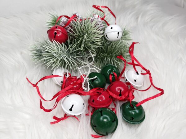 dzwonki metalowe -dekoracja bożonarodzeniowa